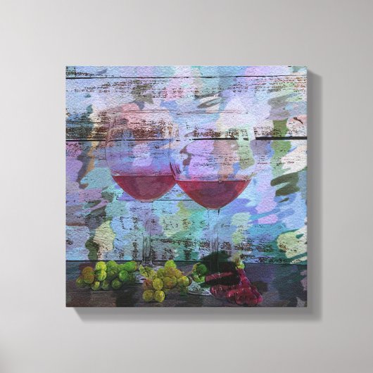 Wijnindrukking Verrekte Canvaskunst Canvas Afdruk (Voorkant)