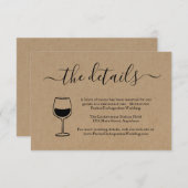 Wijninformatiebehuizing Kaart (Voorkant / Achterkant)