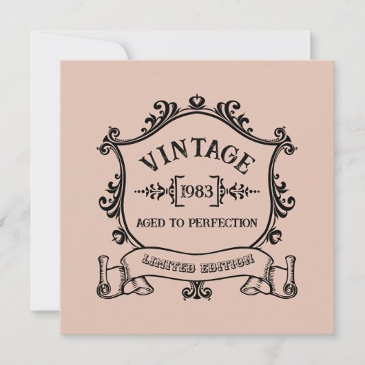 Wijnjaar Gerijpt tot Perfectie Aangepaste Geboorte Kaart (Voorkant)