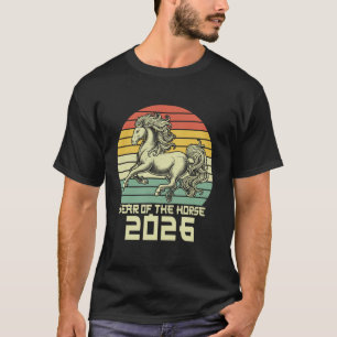 Wijnjaar van het paard 2026 Chinees Nieuwjaar Paar T-shirt