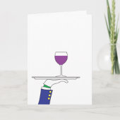 Wijnkaart met witte handschoen kaart (Voorkant)