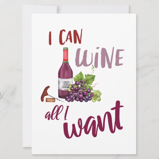 Wijnkaart voor vrienden feestdagenkaart (Voorkant)