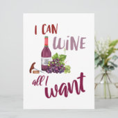 Wijnkaart voor vrienden feestdagenkaart (Staand voorkant)