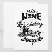 Wijnkaart voor vrienden feestdagenkaart (Voorkant / Achterkant)