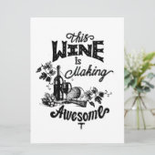 Wijnkaart voor vrienden feestdagenkaart (Staand voorkant)