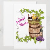 Wijnkaart voor vrienden feestdagenkaart (Voorkant / Achterkant)