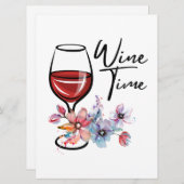 Wijnkaart voor vrienden feestdagenkaart (Voorkant / Achterkant)