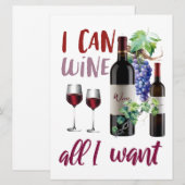 Wijnkaart voor vrienden feestdagenkaart (Voorkant / Achterkant)