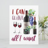 Wijnkaart voor vrienden feestdagenkaart (Staand voorkant)