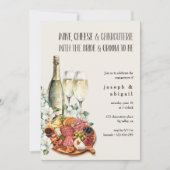Wijnkaas Charcuterie Koppels Verlovingsfeest Kaart (Voorkant)
