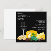 Wijnkaas-cocktail chocoladepartjes eten kaart (Voorkant / Achterkant)