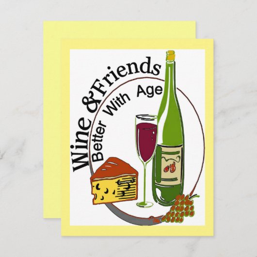 Wijnkaas en vrienden ouder kaart (Voorkant / Achterkant)