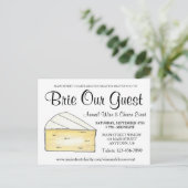 Wijnkaas met een cocktail-cocktail die onze gast k uitnodiging briefkaart (Staand voorkant)