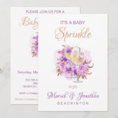 *~* Wijnkaas SPRINKLE Baby shower Kaart (Voorkant / Achterkant)