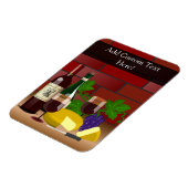 Wijnkaas tafelscheen magneet (Linkerzijde)