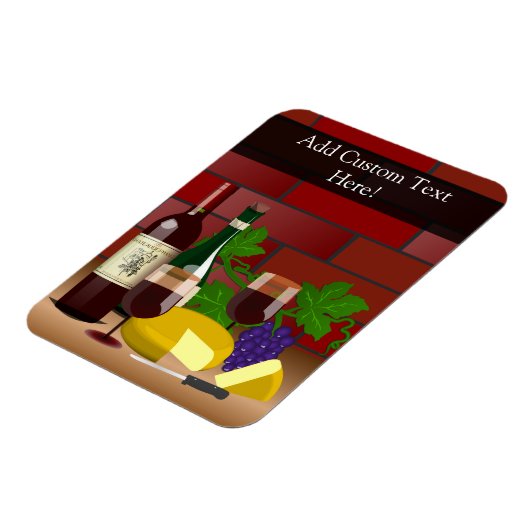 Wijnkaas tafelscheen magneet (Linkerzijde)
