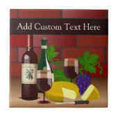 Wijnkaas tafelscheen tegeltje (Voorkant)