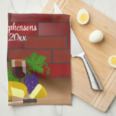 Wijnkaas tafelscheen theedoek (Quarter Fold)