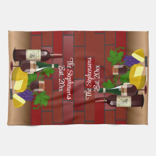 Wijnkaas tafelscheen theedoek (Horizontaal)