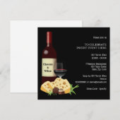 Wijnkaascocktailparty die formeel zwart dineerde kaart (Voorkant / Achterkant)