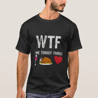 Wijnkalkoen Familie Thanksgiving T-shirt