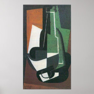 Wijnkarafelfles door Juan Gris, Cubisme Poster