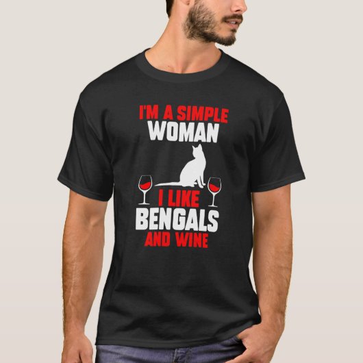 Wijnkat Bengaal T-shirt (Voorkant)