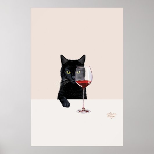 Wijnkat poster (Voorkant)