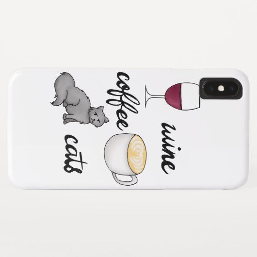 Wijnkatten Funny Cute Cartoon Case-Mate iPhone Case (Achterkant (horizontaal))
