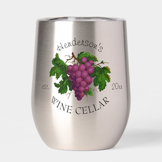 Wijnkelder Druiven Gepersonaliseerde Naam Home Win (Achterkant)