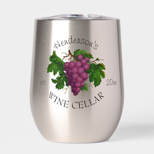 Wijnkelder Druiven Gepersonaliseerde Naam Home Win (Voorkant)