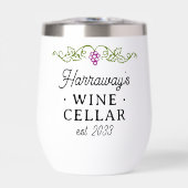 Wijnkelder Paarse druiven Gepersonaliseerde naam D (Voorkant)