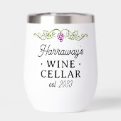 Wijnkelder Paarse druiven Gepersonaliseerde naam D (Achterkant)