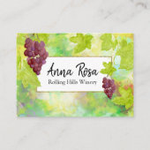 *~* Wijnkelder Wijndruiven Wijngaard Winery Visitekaartje (Voorkant)