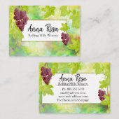 *~* Wijnkelder Wijndruiven Wijngaard Winery Visitekaartje (Voorkant / Achterkant)