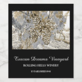 *~* Wijnkelder Wijngaard Druivencluster AR21 Wijn Etiket (Enkel label)