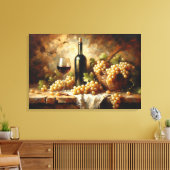 Wijnkelder Wijnmakerij Druiven Stilleven Canvas Afdruk (Insitu (Woonkamer))