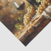 wijnkelder wijnmakerij druiven stilleven decoupage tissuepapier (Detail)