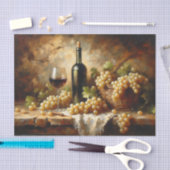 wijnkelder wijnmakerij druiven stilleven decoupage tissuepapier (Craft)