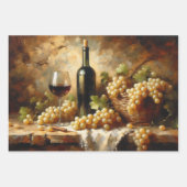 Wijnkelder Wijnmakerij Druiven Stilleven Inpakpapier Vel (Voorkant 3)