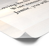 Wijnkenner viering van het leven foto rouwdienst poster (Hoek)