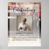 Wijnkenner viering van het leven foto rouwdienst poster (Voorkant)