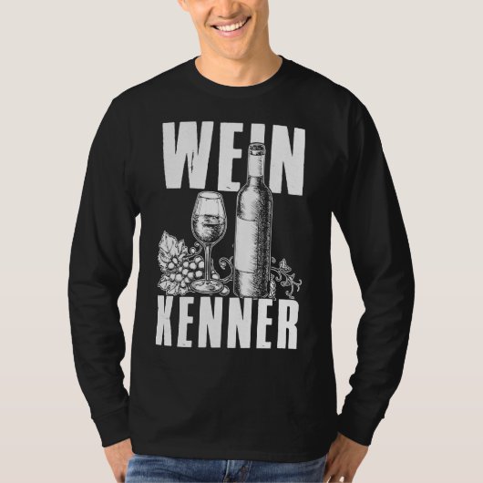 Wijnkenner Wijn T-shirt (Voorkant)