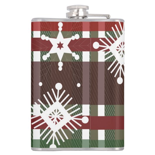 Wijnkeuken Initiaal met geplakt snoepkerst Heupfles (Achterkant)