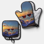 Wijnkeuken Ovenwant & Pannenlap Set (Voorkant / Achterkant)