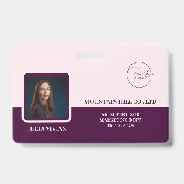 Wijnkleur Royal Crimson Logo & Barcode Badge