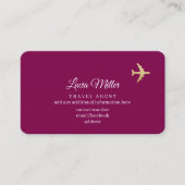 Wijnkleur Visitekaartje voor een reisbureau (Voorkant)