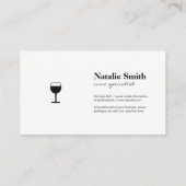 Wijnkleurblok Textuur en Kurkentrekker Visitekaartje (Achterkant)