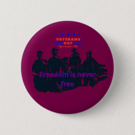 Wijnkleurige Freedom's Defenders Ronde Button 5,7 Cm