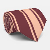 Wijnkleurstripe Funky Patroon Stropdas (Opgerold)